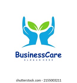 Leaf Care logo design vector. Icon Symbol. Template Illustration
