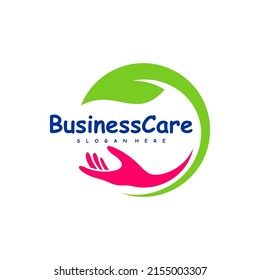 Vector de diseño del logo de Leaf Care. Símbolo de icono. Ilustración de plantilla