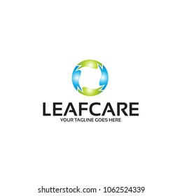 leaf care logo template