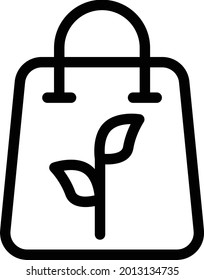 leaf cart vector thin line icon