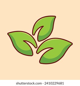 Leaf-Cartoon, Vektorsymbol