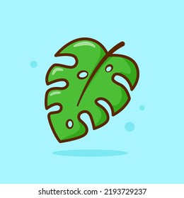 Ilustración de vectores de caricatura de hojas. Bien utilizado para adhesivo, logotipo, icono, cliente, etc. - Vector EPS 10