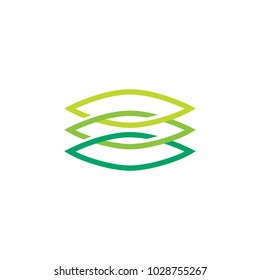 leaf chain blockchain eco nature logo vector download