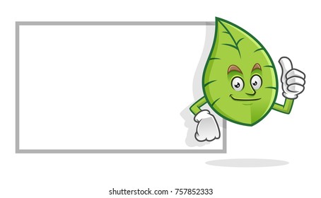 Leaf character design or leaf mascot, perfect for logo, web and print illustration