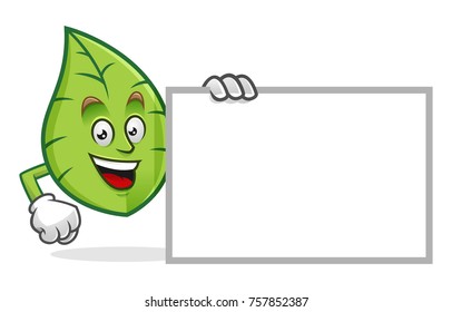 Leaf character design or leaf mascot, perfect for logo, web and print illustration