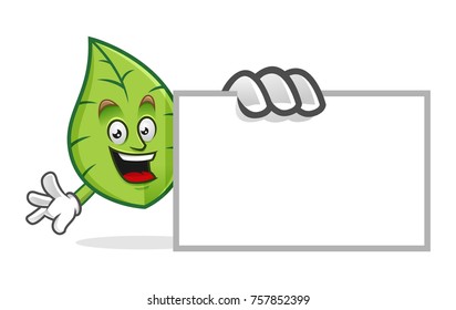 Leaf character design or leaf mascot, perfect for logo, web and print illustration
