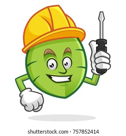 Leaf character design or leaf mascot, perfect for logo, web and print illustration
