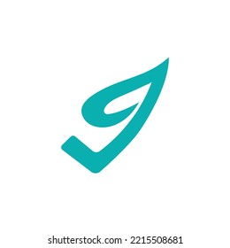 Leaf with check symbol logo design. Abstract symbol leaf and check logo design