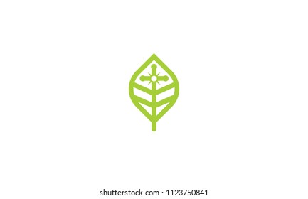 leaf christ christ god logo icon vector