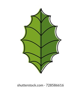 leaf christmas decoration icon