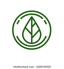 Leaf circle beauty logo art