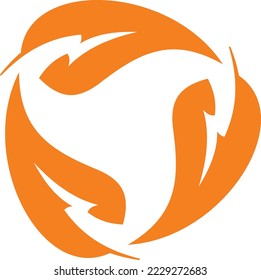 LEAF CIRCLE CONCEPT ILLUSTRATION LOGO DESIGN VECTOR