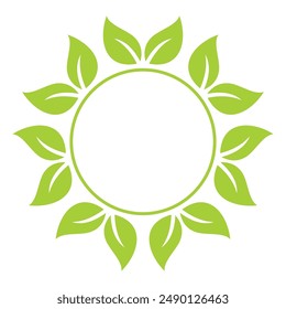 leaf circle inspiration for logos, icons and symbols on banners