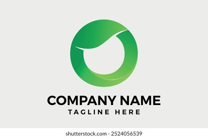 Projeto da marca do logotipo do círculo da folha, elemento verde da natureza da ecologia da folha, arte editável e ilustração.