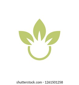 leaf and circle logo design inspiration