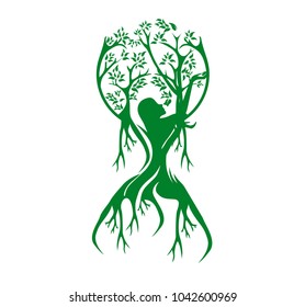 leaf circle logo for organic symbol or sign environment industry