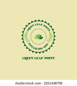 Leaf Circle Logo with shape. Which represents the green business.