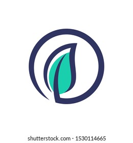 Leaf Circle Minimalist Logo Template