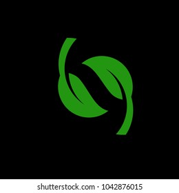 leaf circle sign for logo environment and agriculture corporation or industry