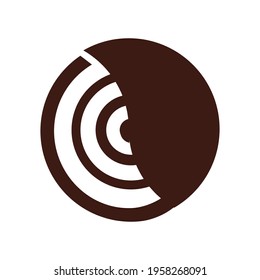 leaf circle tree vector illustration, simple icon, nature