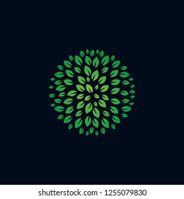 Leaf circle vector illustration