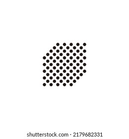 Leaf, circles geometric symbol simple logo vector