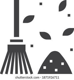 Leaf cleaning icon vector isolate