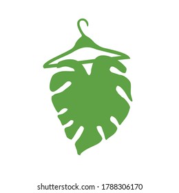 leaf clothes symbol vector design.
