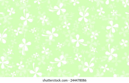 Leaf clover background. Unusual nature vector pattern. Green wallpaper texture.