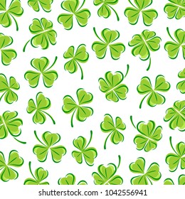 Leaf clover background. Vector