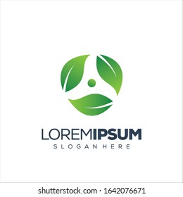 leaf, clover, cannabis logo design vector illustration