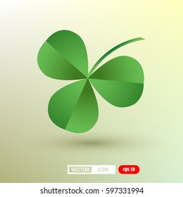 Leaf clover . Ecology concept