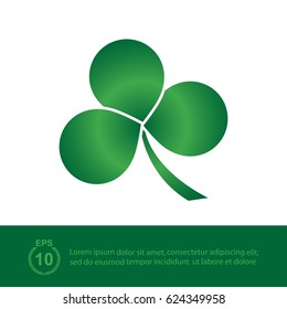 Leaf clover . Ecology concept