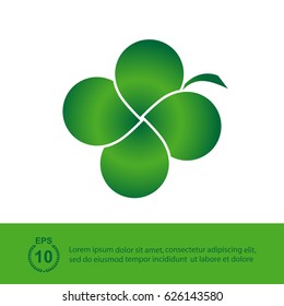 Leaf clover . Ecology concept
