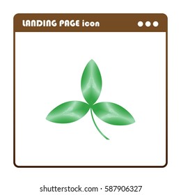 Leaf clover. Ecology concept, landing page icon