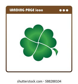 Leaf clover . Ecology concept, landing page icon