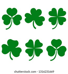 Shamrock Vector Icon On White Background Stock Vector (Royalty Free ...