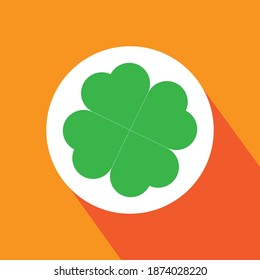 leaf clover in flat design vector illustration eps 10