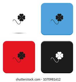 Leaf clover flat vector icon. Saint patrick symbol.