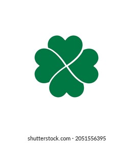 diseño de icono de trébol de hoja vectorial sobre fondo blanco