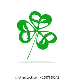 leaf clover icon. green icon isolated on white background