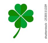 Leaf clover icon. Green clover icon on white background. Vector icon.