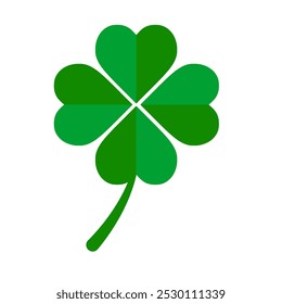 Leaf clover icon. Green clover icon on white background. Vector icon.