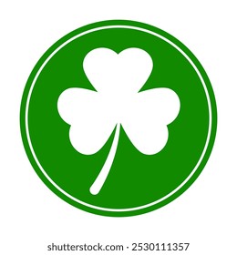 Leaf clover icon. Green clover icon on white background. Vector icon.
