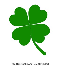 Leaf clover icon. Green clover icon on white background. Vector icon.