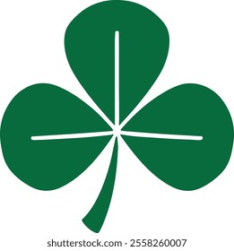 Leaf clover icon. Green clover icon on white background