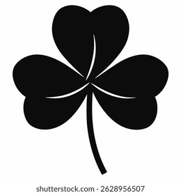 Icono de trébol de hojas sobre fondo blanco.