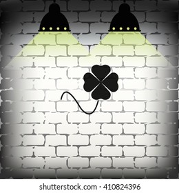 Leaf clover icon. Saint patrick symbol.