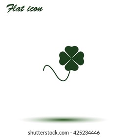 Leaf clover icon. Saint patrick symbol.