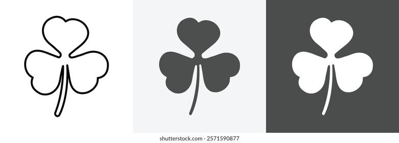 leaf clover icon set vector art